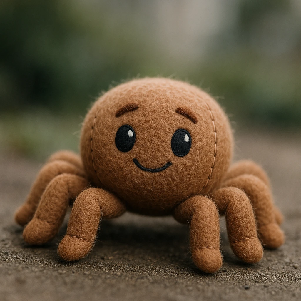 cute spider, plush portrait style, soft and cuddly emoji