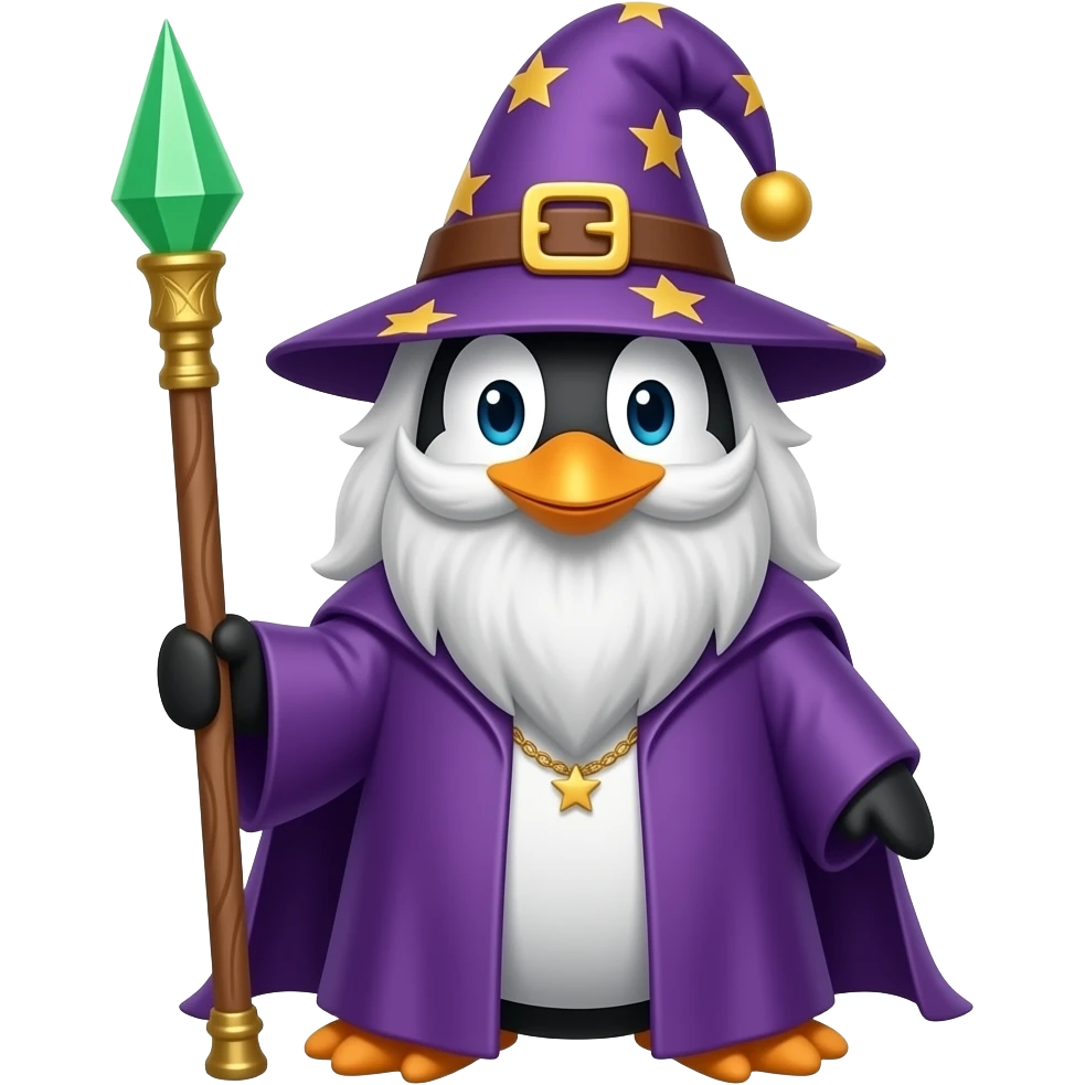 Penguin Wizard emoji