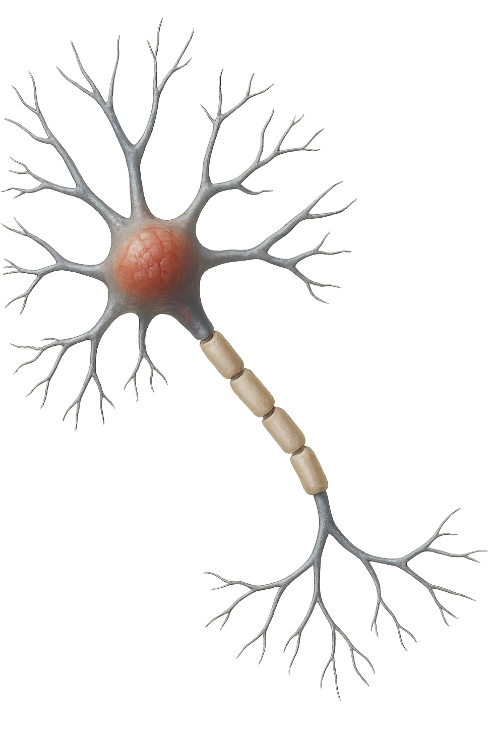 neurone umano anatomico realistico, iperrealistico 4k emoji