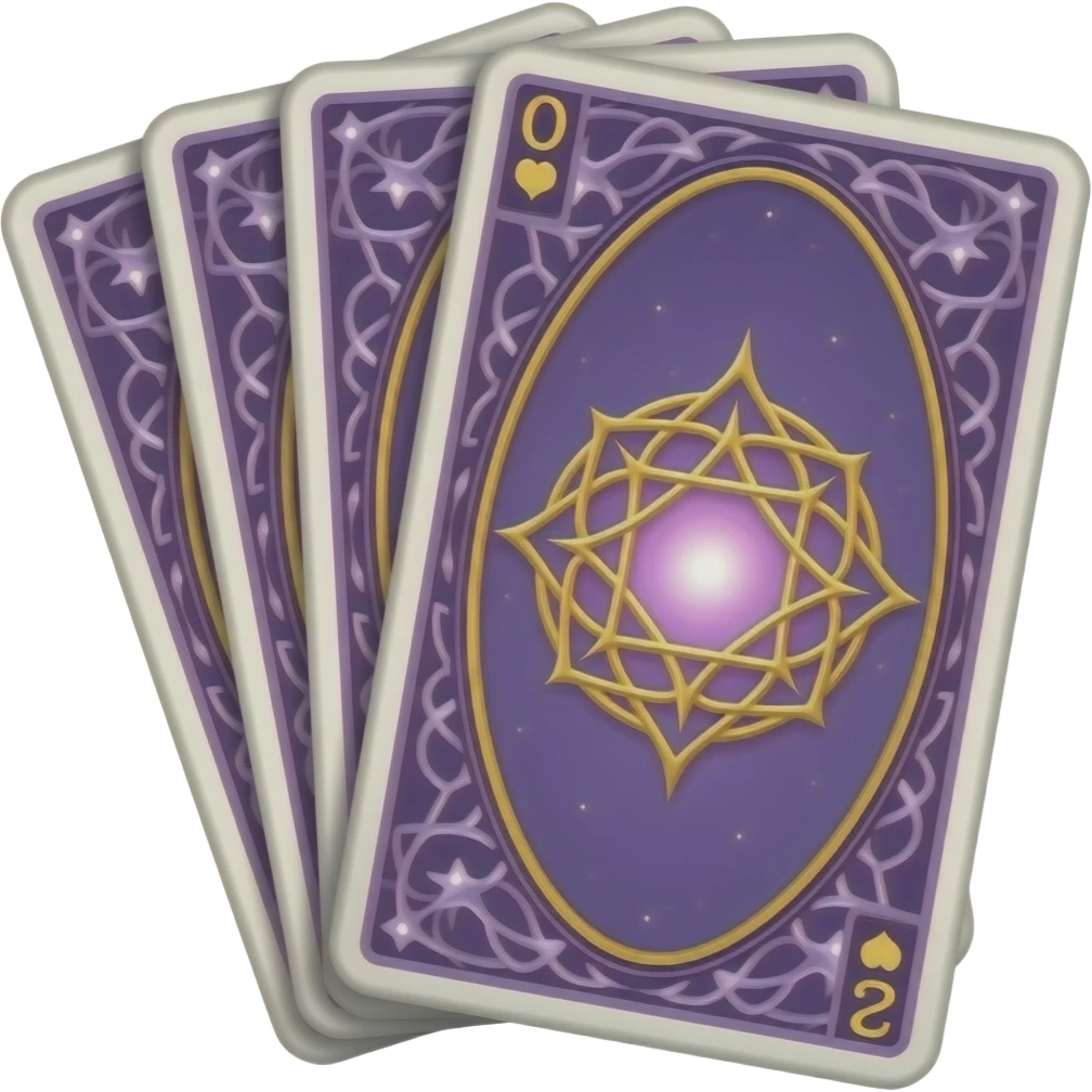 Purple magic Tarot card backs design emoji
