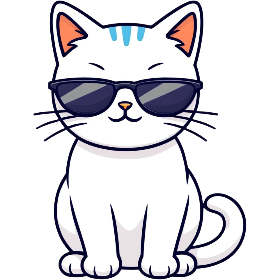 Cat with sunglasses emoji