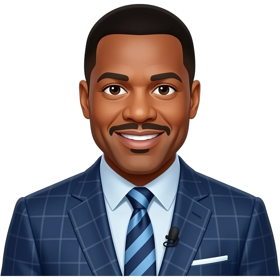 Steve Harvey hosting the game show family feud emoji