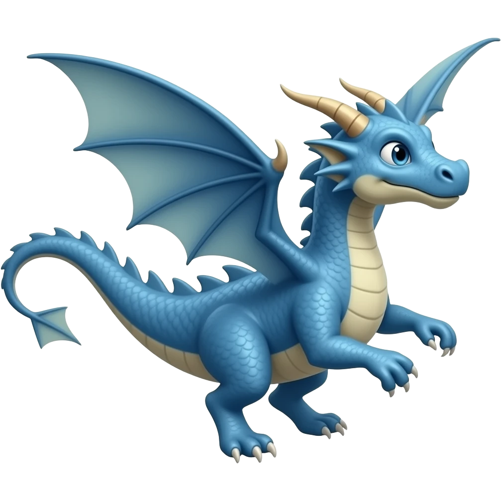 Blue dragon flying a fighter jet emoji