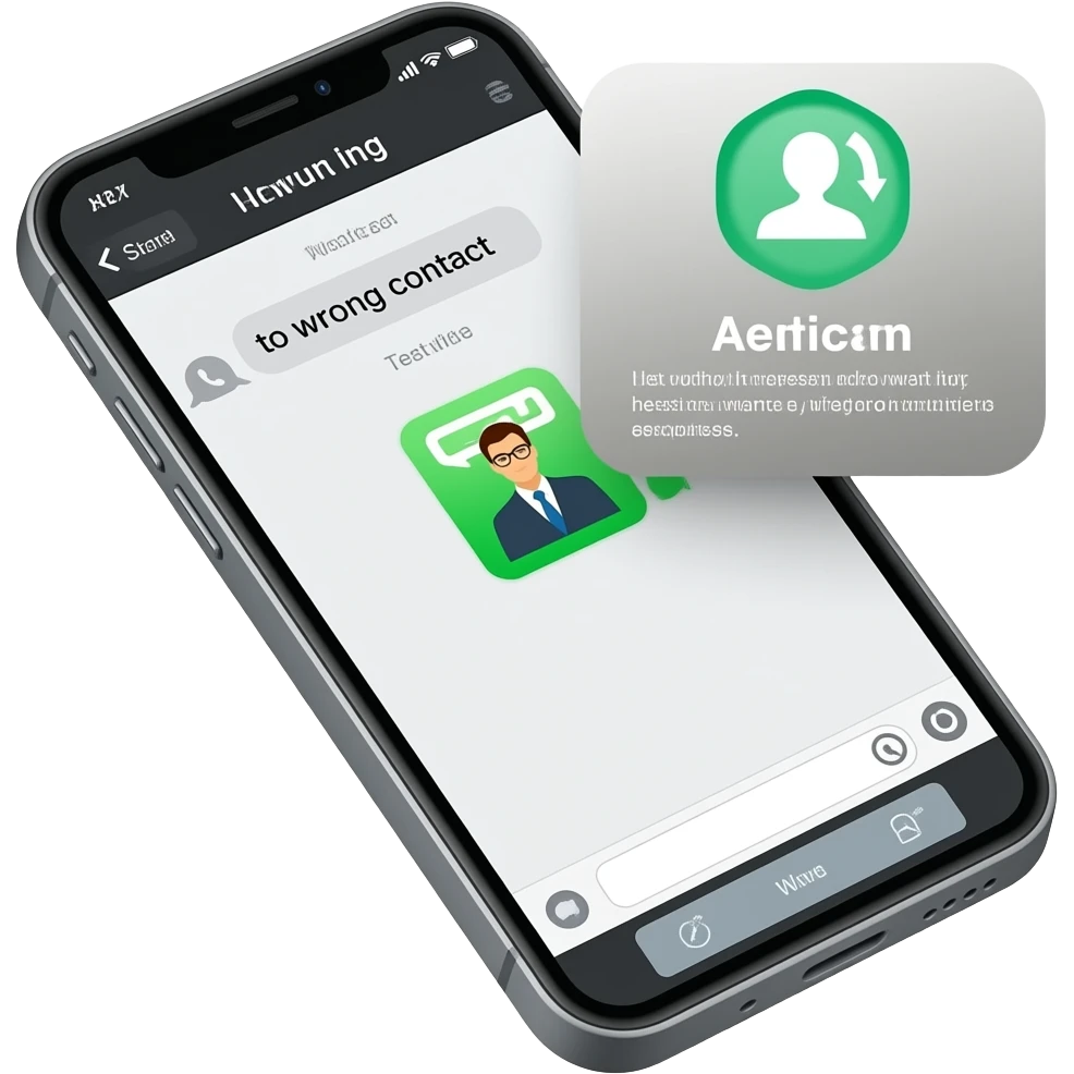 phone with a message sent to the wrong person emoji
