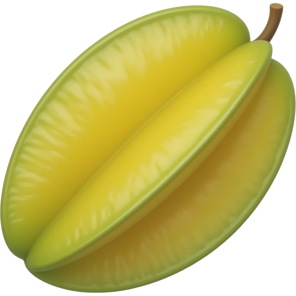 create a entire star fruit from a side angle emoji