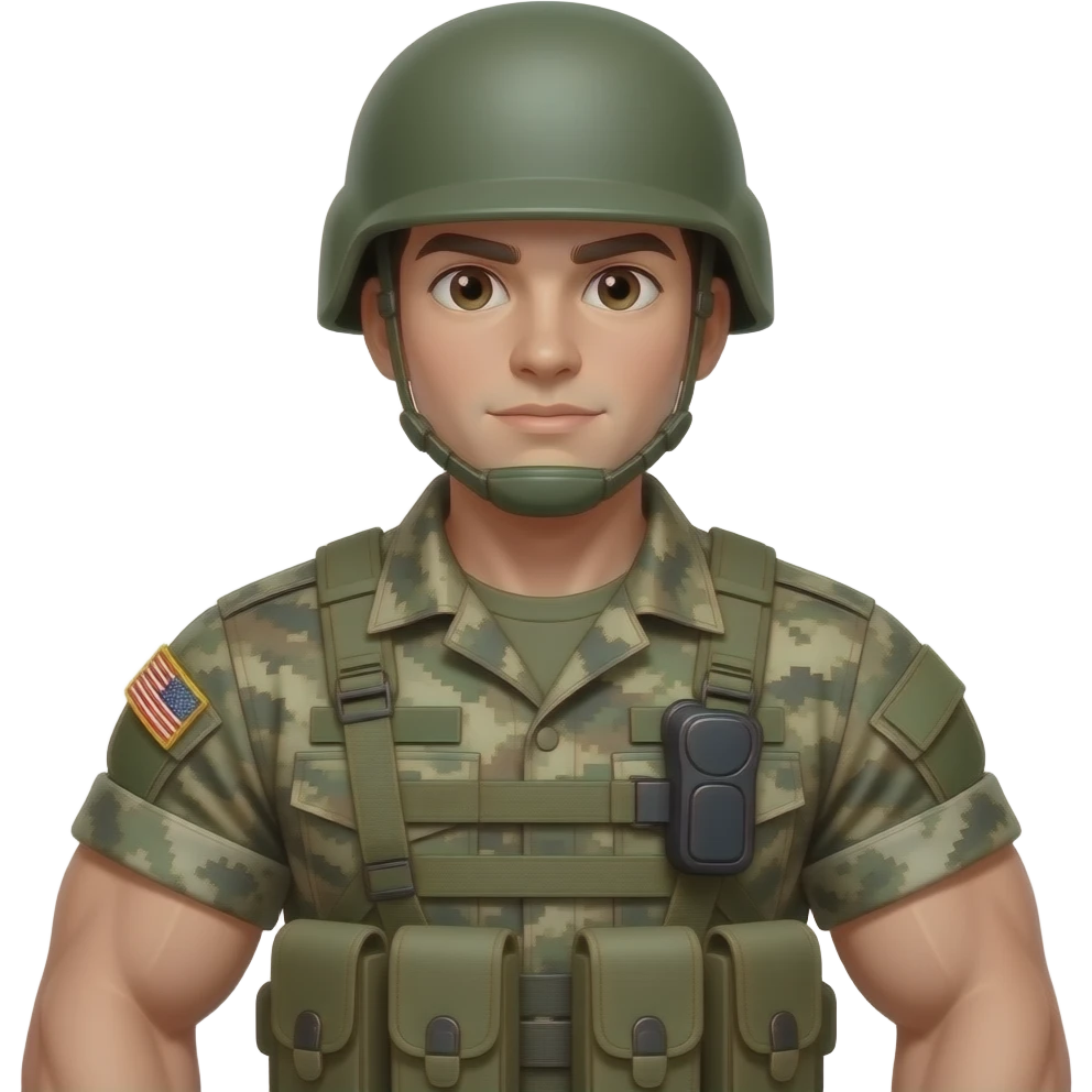 make a cute soldier that is very very very very very very very strong emoji
