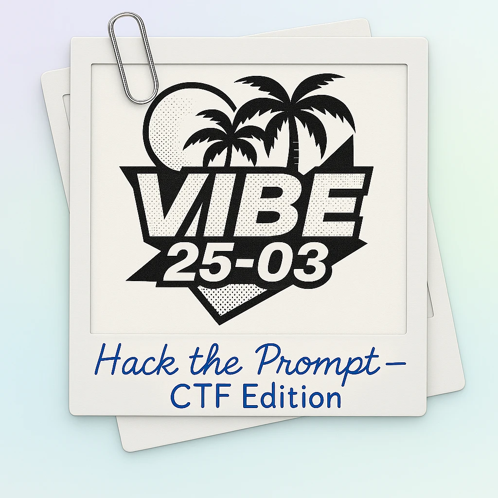 Edit the text 'Hack the Prompt – CTF Edition' to appear in blue ink with a cursive handwriting style. Keep the text small and do not change the rest of the image. emoji