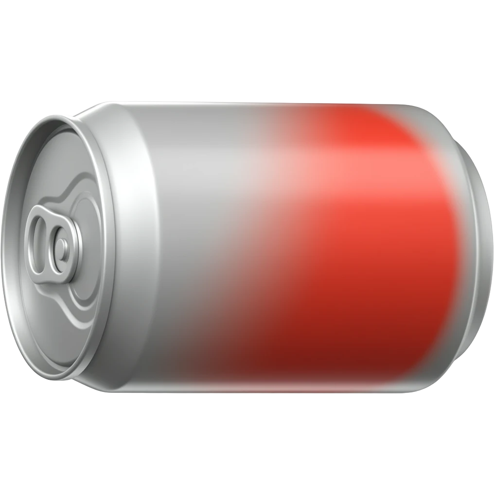 Side view of grey and red can amma emoji