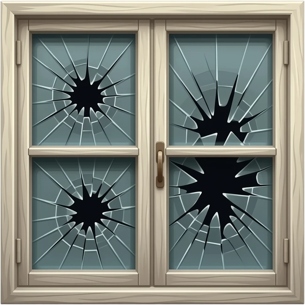 damaged window emoji