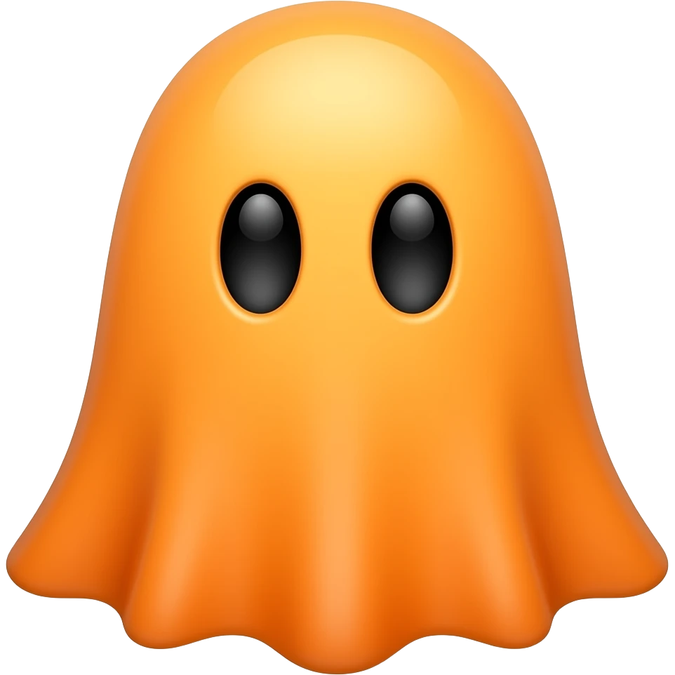 Orange ghost emoji