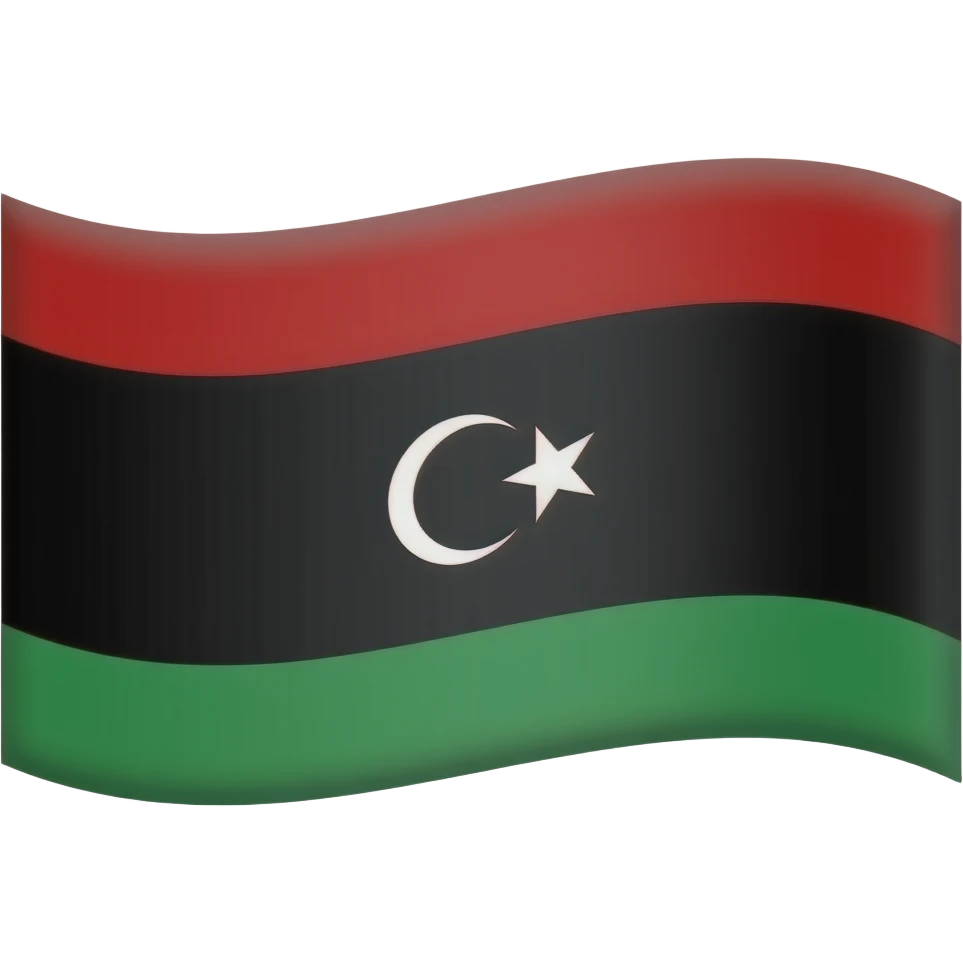Old Libya Flag A Green Screen emoji