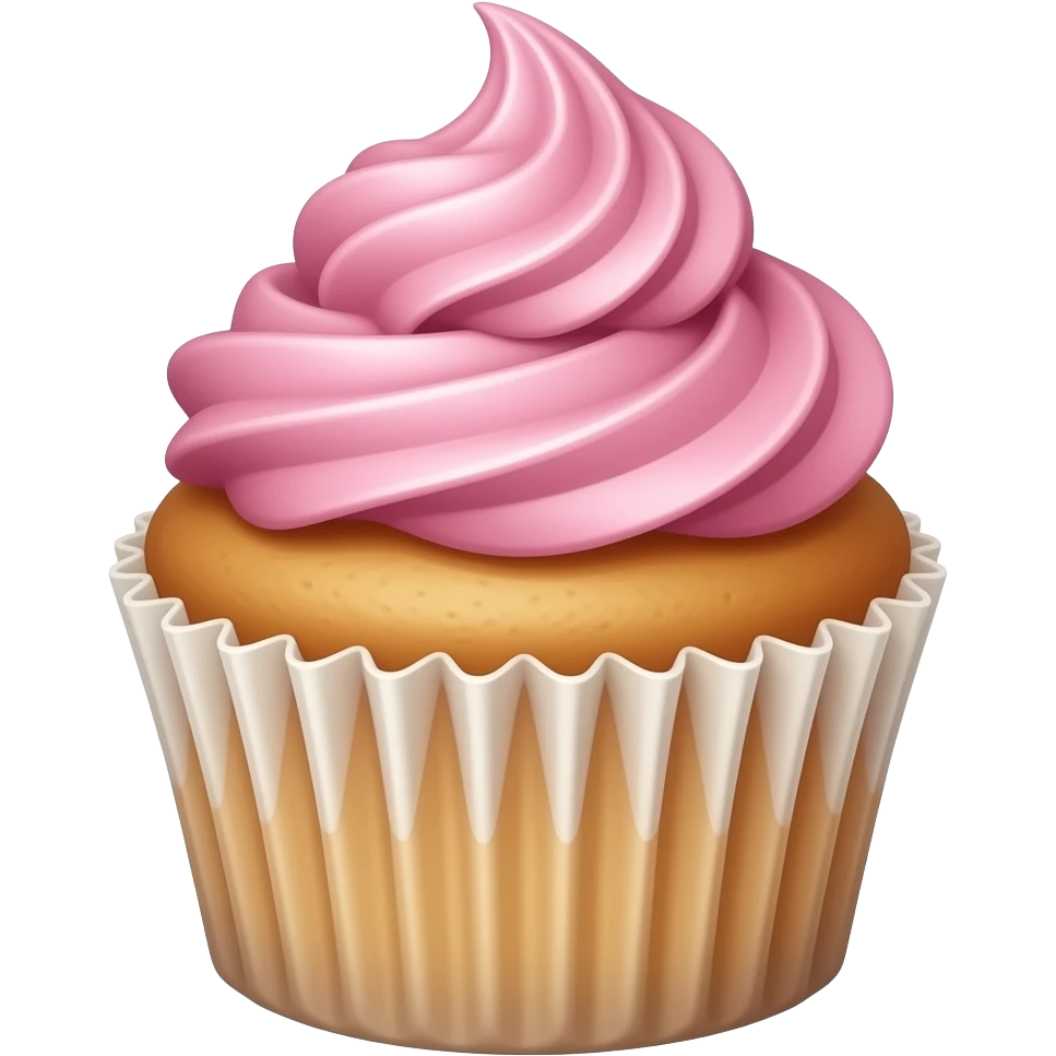 Cupcake with pink icing emoji
