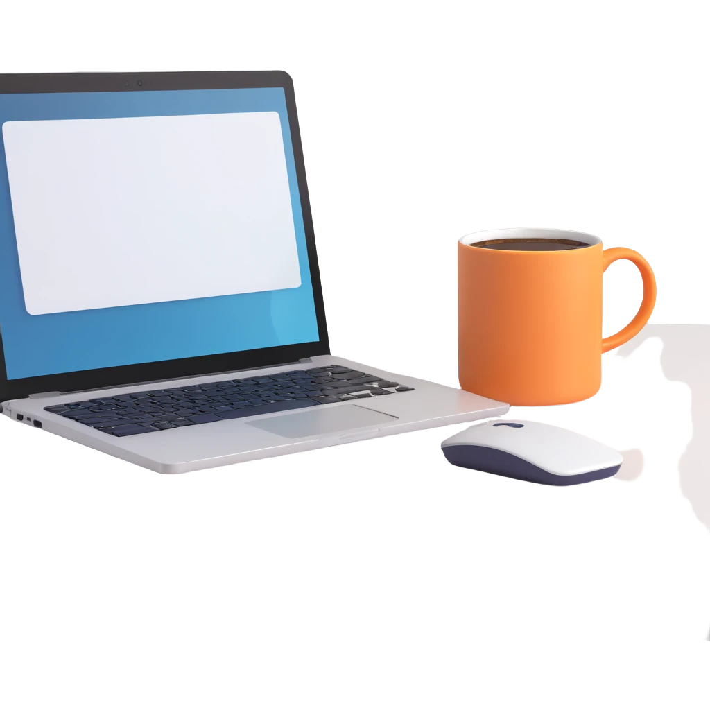 coffee and white laptop emoji