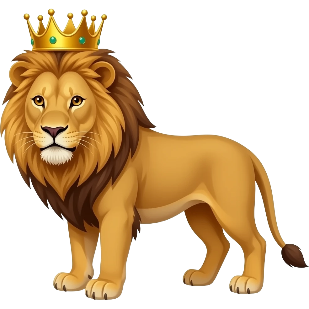 León con corona emoji