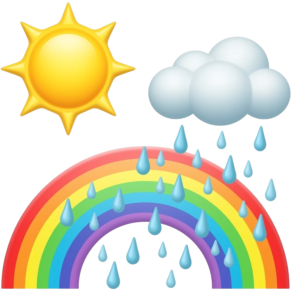 ☀️🌧🌈 emoji