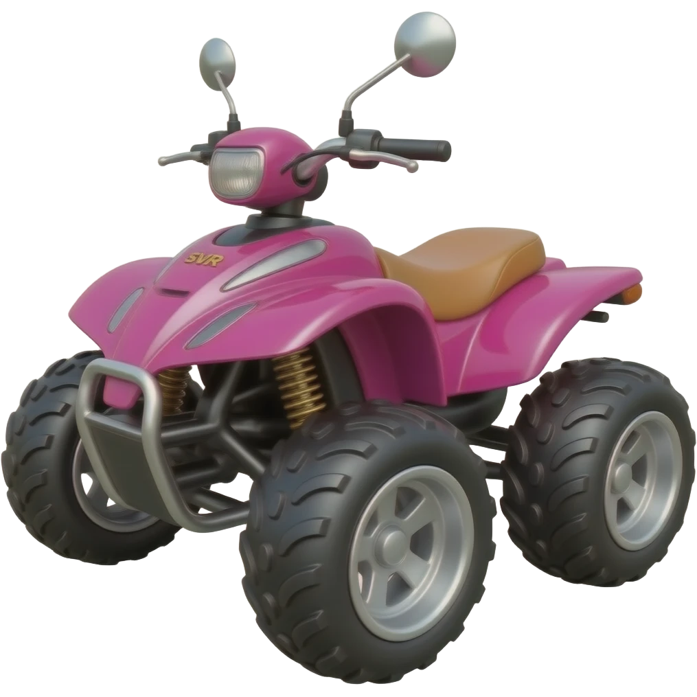 4 wheel scootmobiel pink one with SVR gold letters emoji