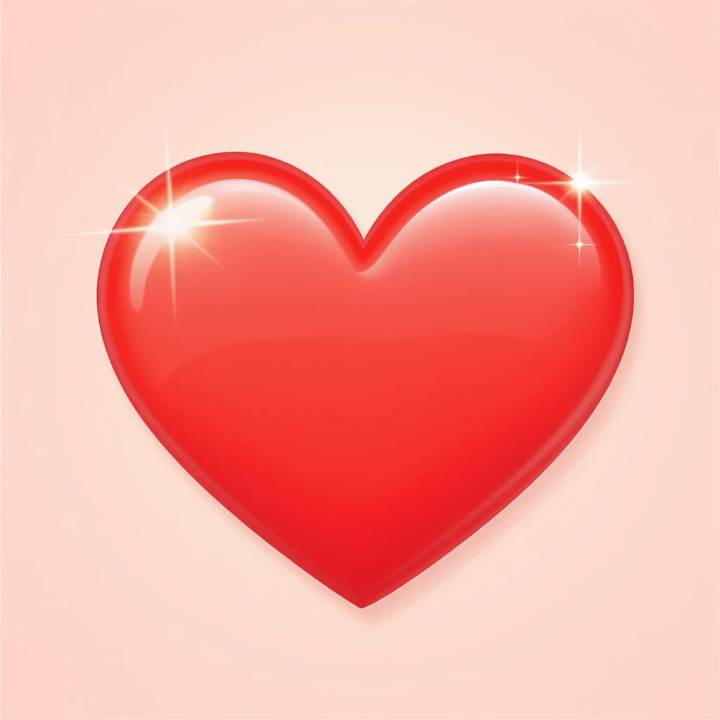 heart emoji, cute and shiny, no background emoji