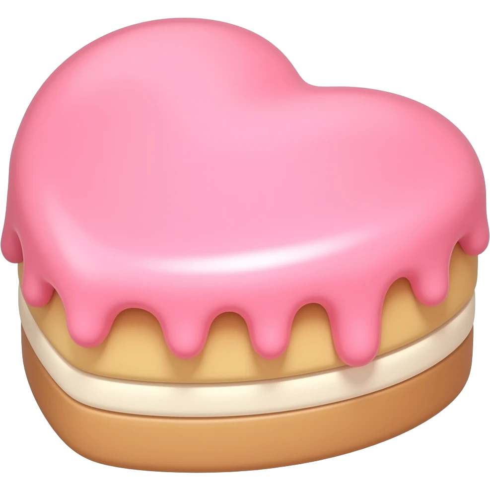PINK HEART SHAPE CAKE emoji