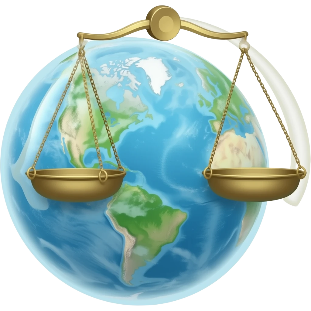 Earth in in bended scale globe emoji