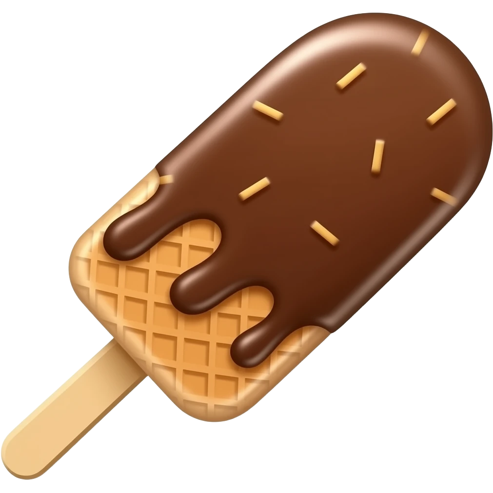 chocolate iceacream on a stick emoji