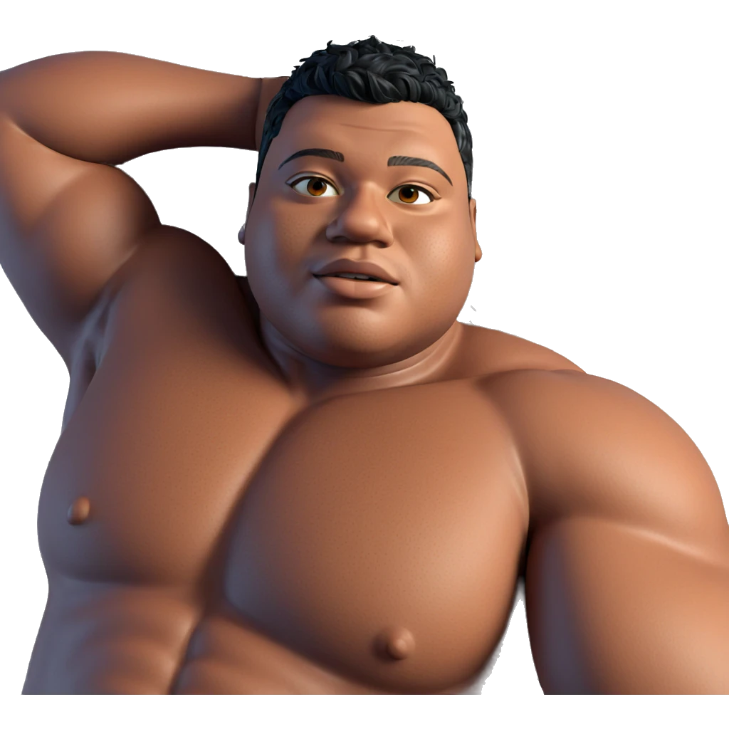 muscular male relaxing on bed emoji