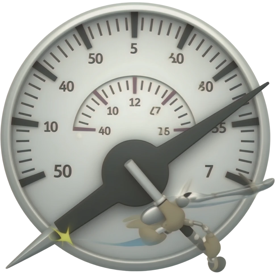 a small blob like character pulling a needle on a gauge emoji