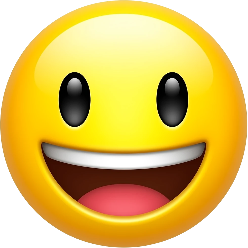 runde gelbe smiley excited emoji