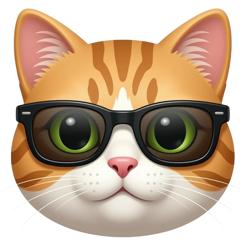 Cat wearing sunglasses emoji