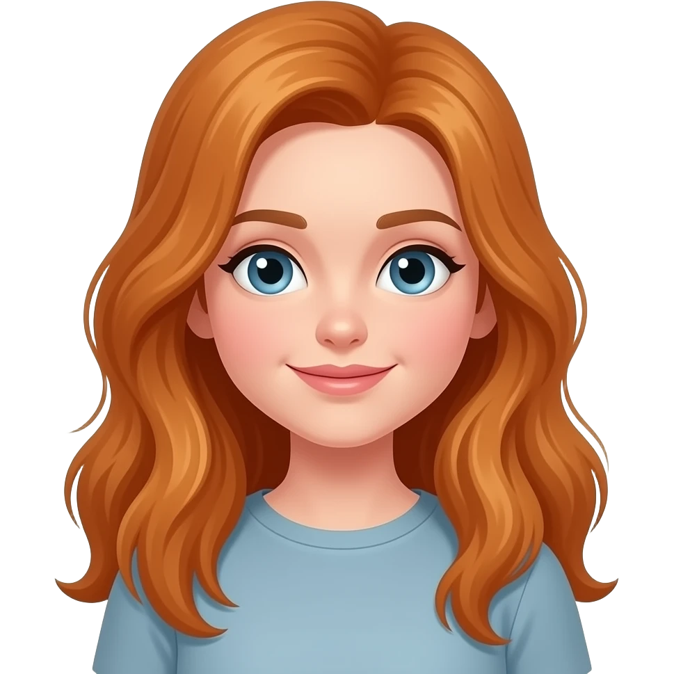 GIRL WITH LONG GINGER HAIR emoji