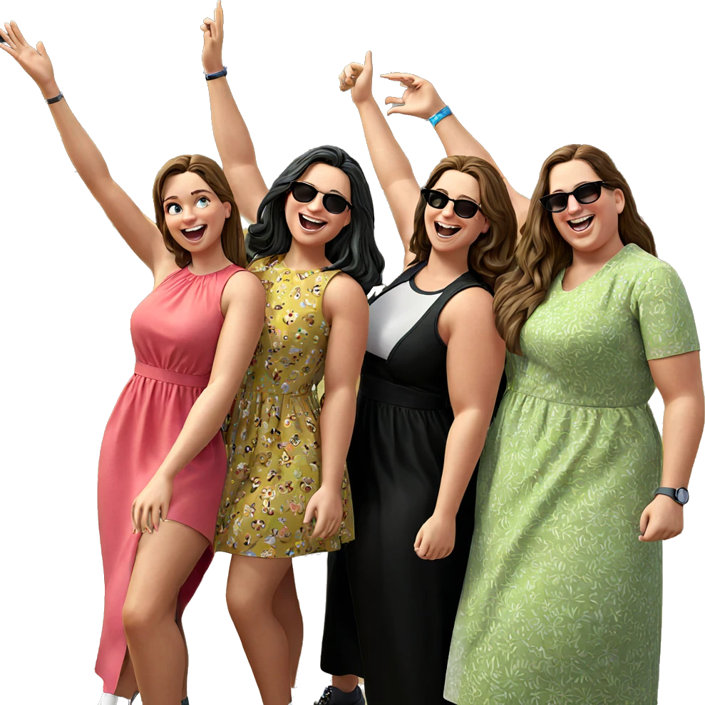 happy group of friends outdoors emoji