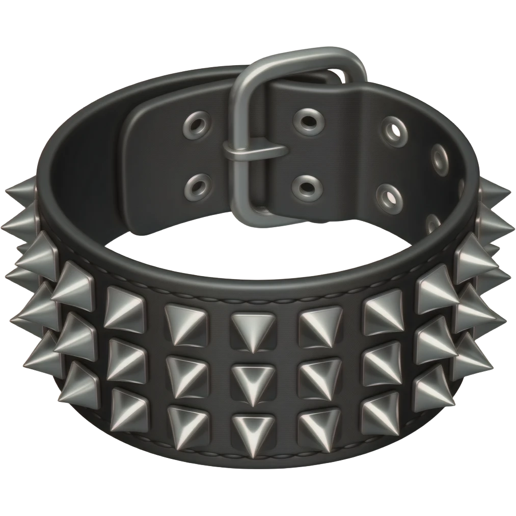 Black studded Leather collar emoji