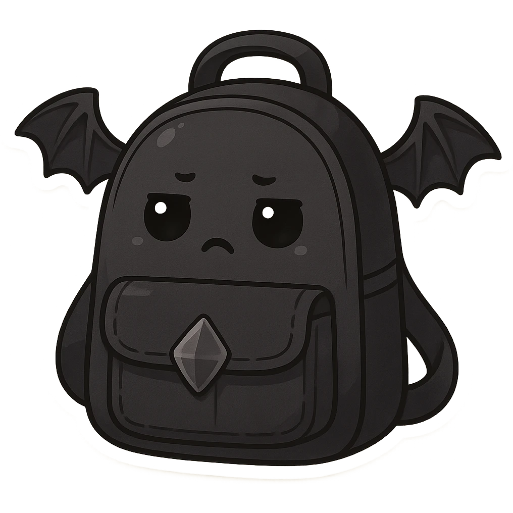 Goth black object emoji