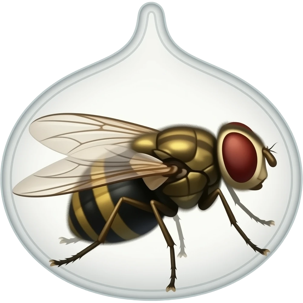 Fly trapped in huge cocoon emoji