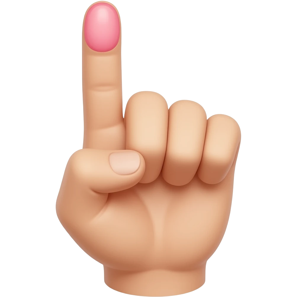 I want a hand with one finger up, the pinky finger emoji