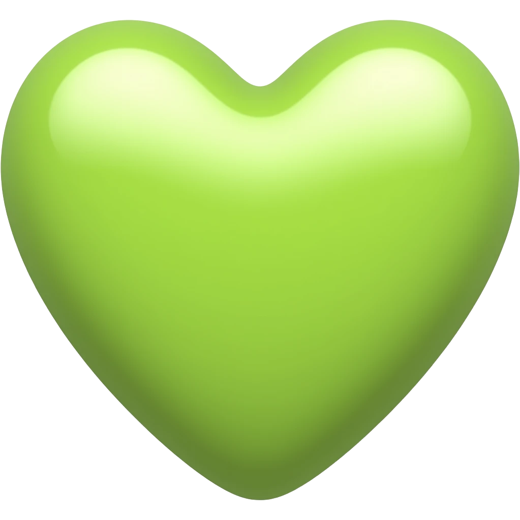 Light olive green heart emoji