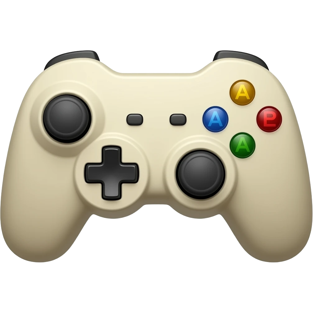 Beige gaming controller emoji