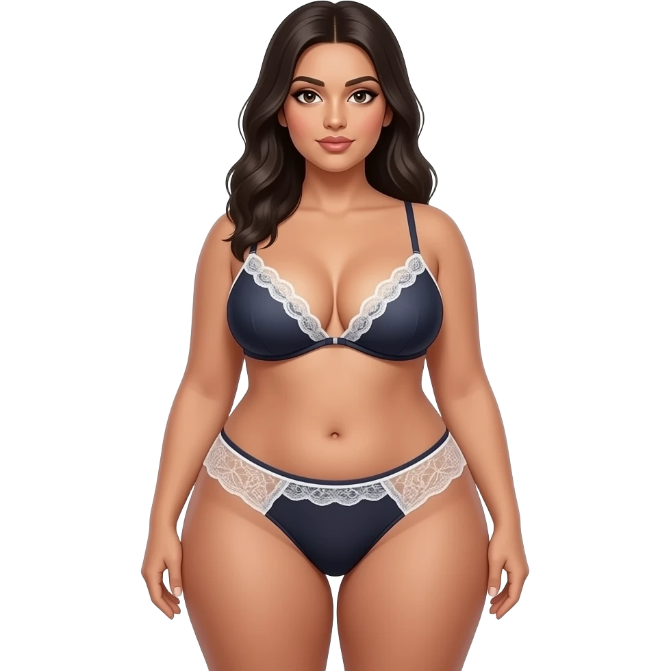 very wide hips, very big booty, Arab girl, panties, no bra emoji