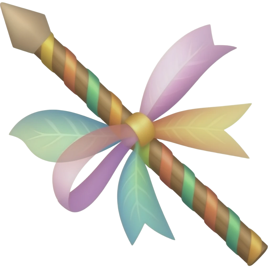 palo decorado mirabdo hacia el lado izquierdo emoji