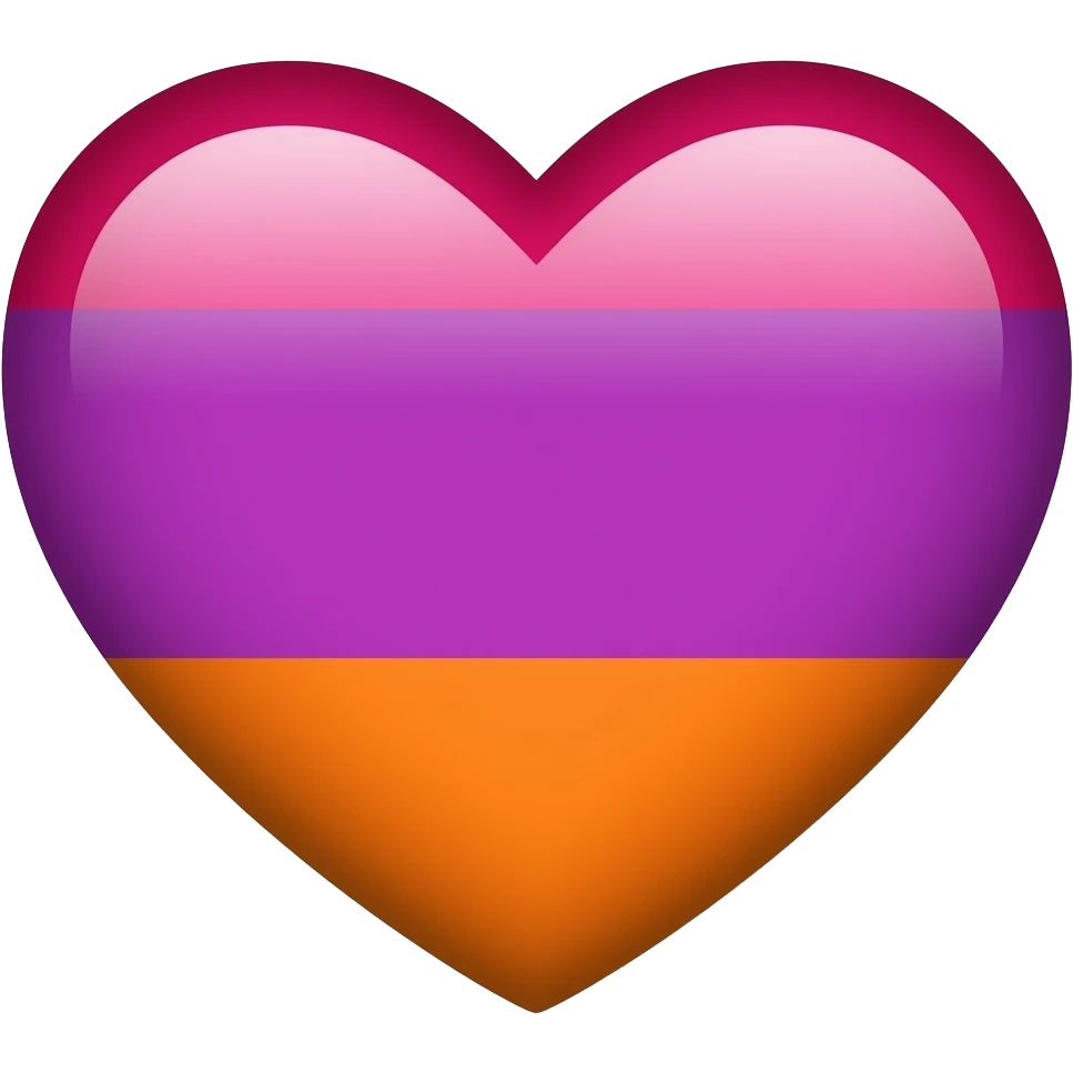 Lesbian flag heart emoji