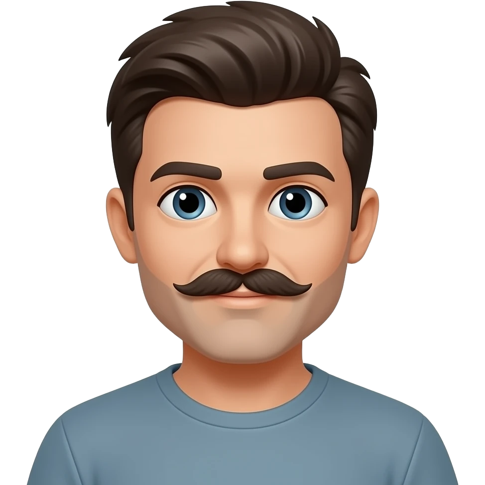 Tire a barba dos lados e deixe só o bigode e barba do queixo emoji