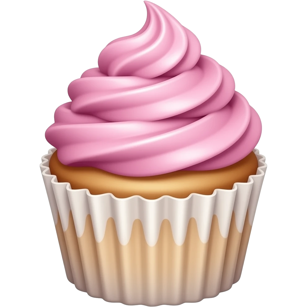 Cupcake with pink icing emoji
