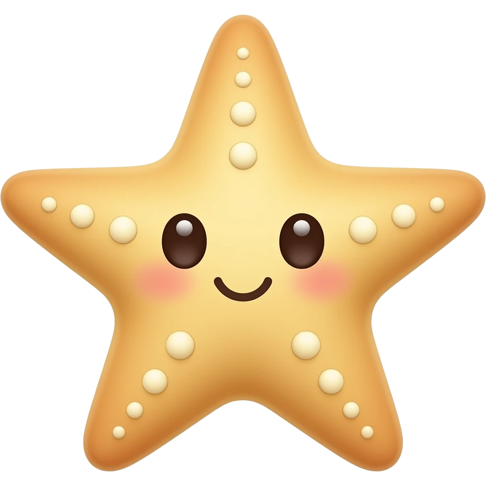 Kawaii starfish emoji