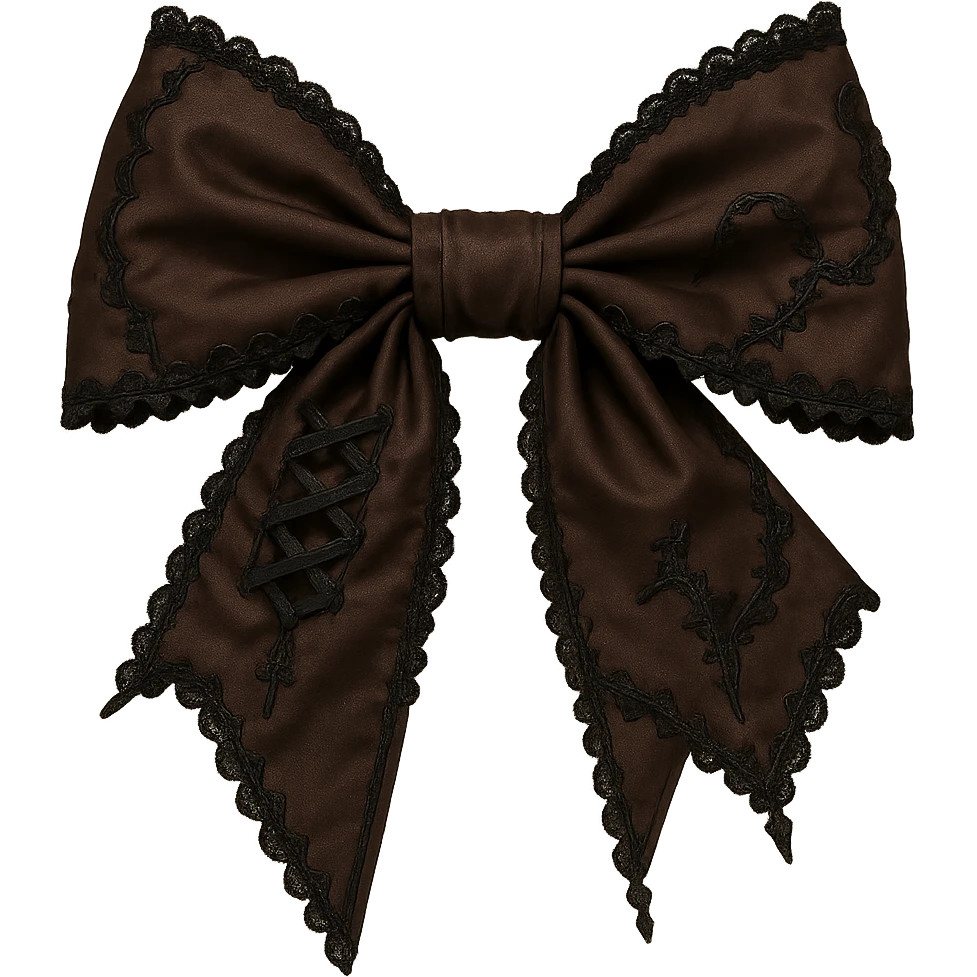 brown goth bow remove background, explore emoji