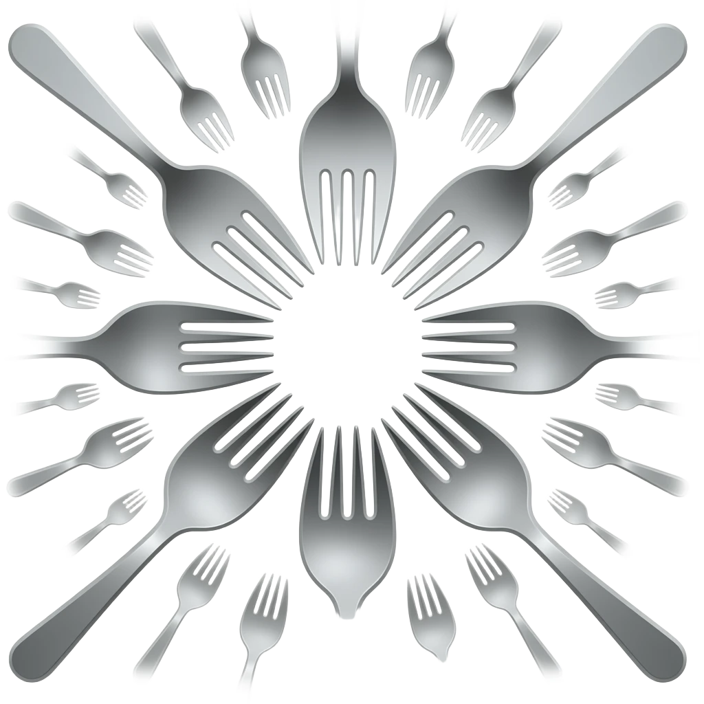 there are many sporks and they fight in a battle royale emoji