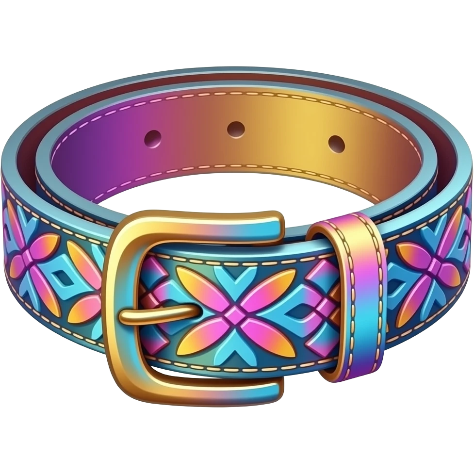 create 4 different designs different vibrant color stylishes belts but all these are sperates emoji
