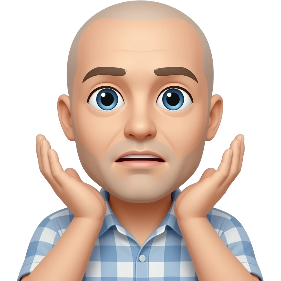 Bald I give up emoji