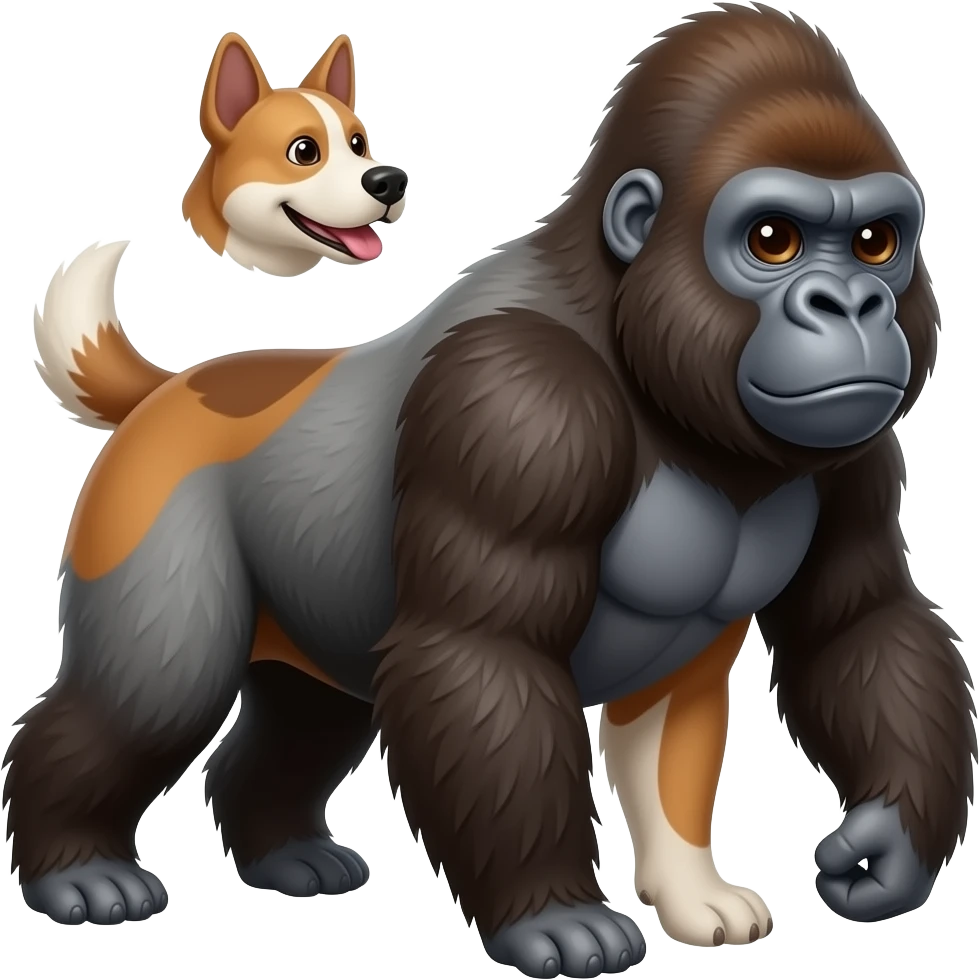 dog mixed wth gorila emoji