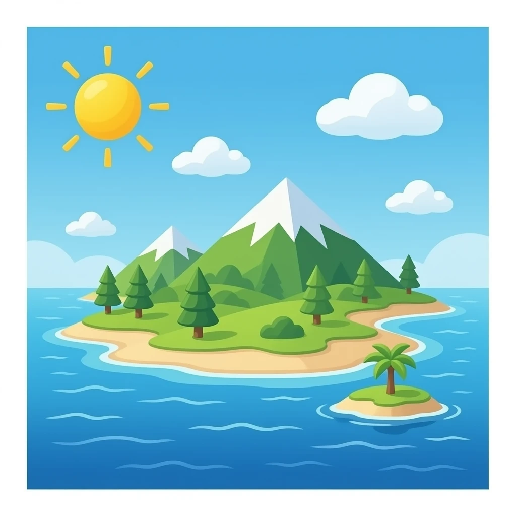 new island discovered emoji