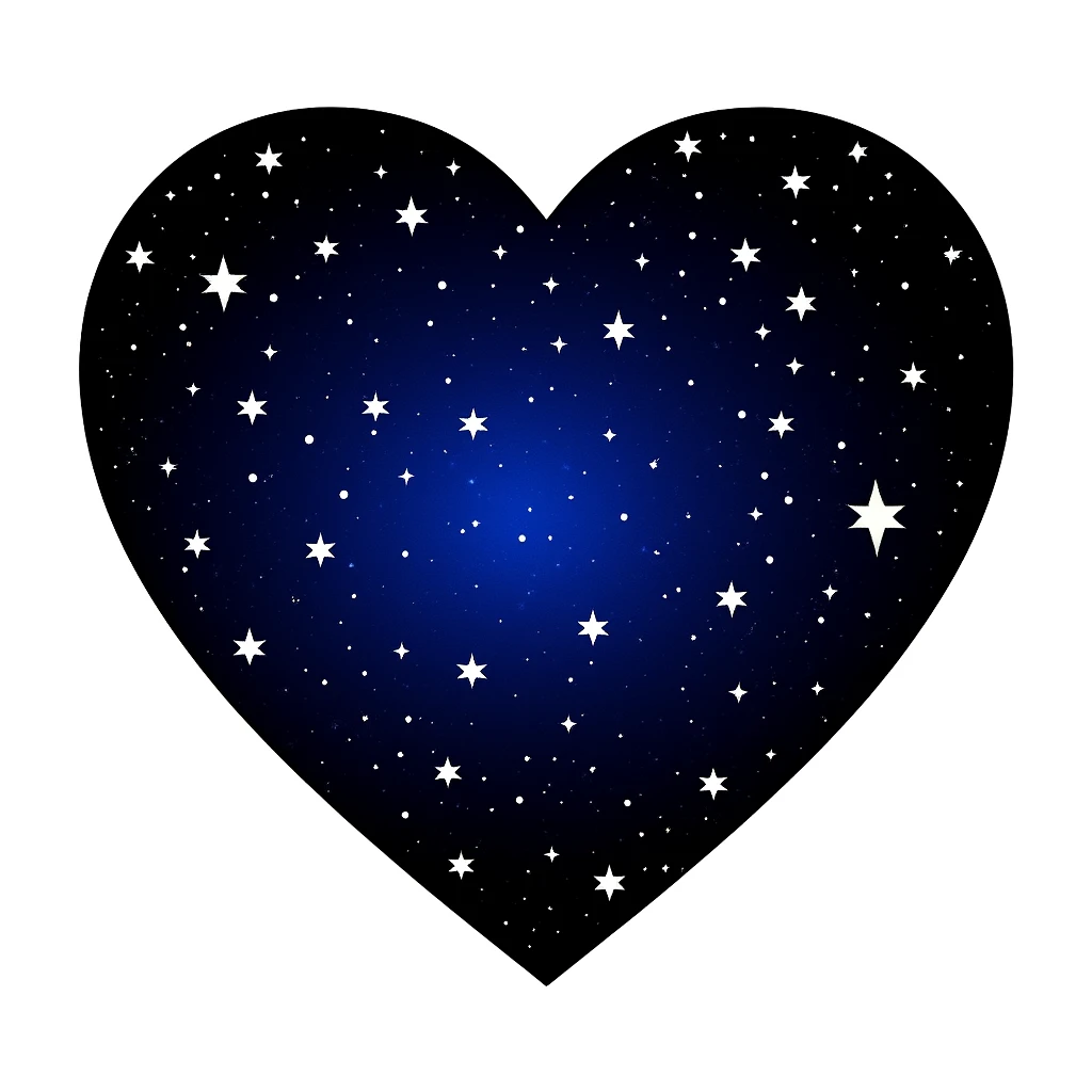 heart with a starry pattern emoji