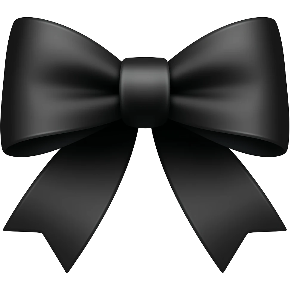 Black bow emoji